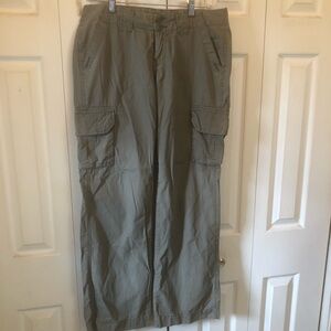 Lucky Brand Olive Utility Wide-Leg Cargo Pants